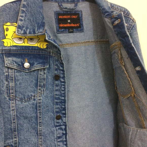 Members Only x Nickelodeon Spongebob Denim Jacket - Picture 10 of 14